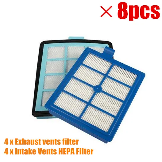 

4x Exhaust vents filter +4x Intake Vents HEPA Filter Replacement for philips FC8766 FC8767 FC8760 FC8764 vacuum cleaner parts