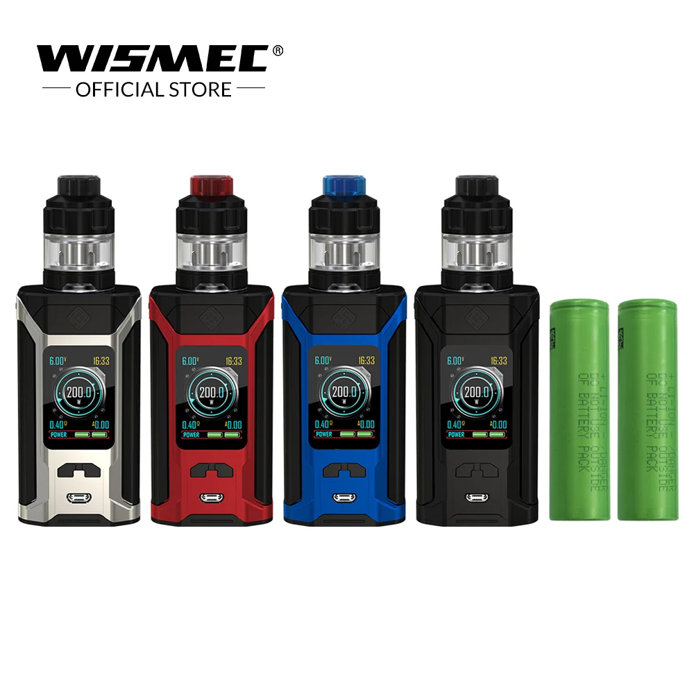[USA Warehouse]Wismec SINUOUS RAVAGE230 with GNOME Evo Tank 2ml/4ml RAVAGE 230 with 2pcs 18650 Battery Electronic cigarette