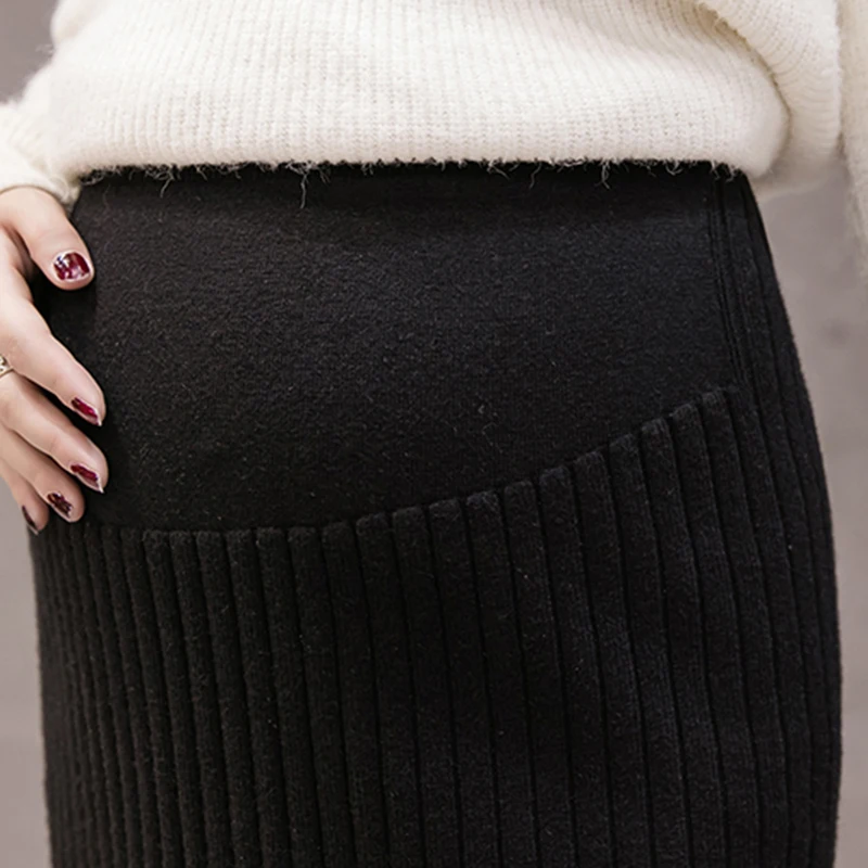 Pregnancy Clothes Casual Sweater Skirt Autumn Winter Plus Size Loose Maternity Skirt Korean Solid Jupe Femme Pregnant Women Pregnancy Clothes Casual Sweater Skirt Autumn Winter Plus Size Loose Maternity Skirt Korean Solid Jupe Femme Pregnant Women