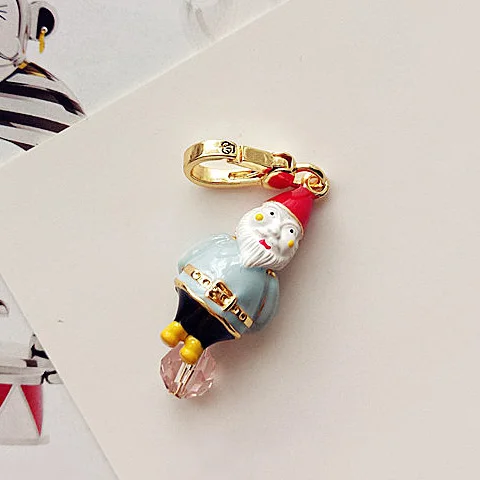 

Fashion Santa claus Charm use on Bracelet Necklace or HandBag Women Zipper For Girl Pendant Jewelry