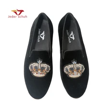 Jeder Schuh/Мужская обувь; индийские шелковые лоферы с короной; мужская обувь на плоской подошве; подходит для свадеб и банкетов