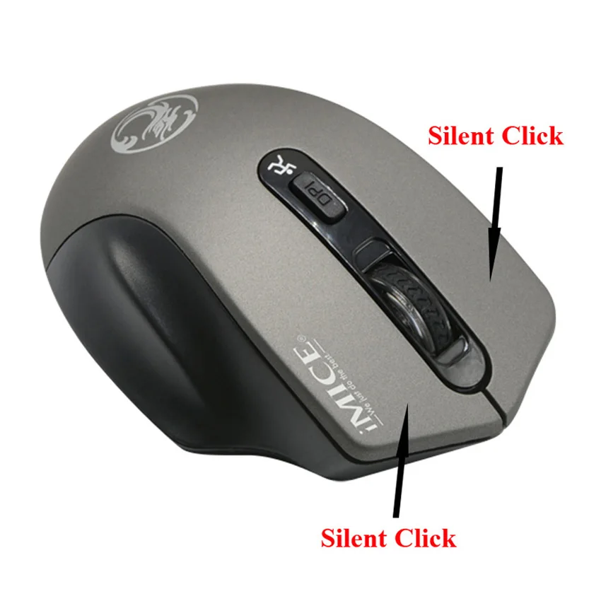 Беспроводная оптическая мышь с бесшумными кнопками 2 4 ГГц|silent button|usb receivermini computer