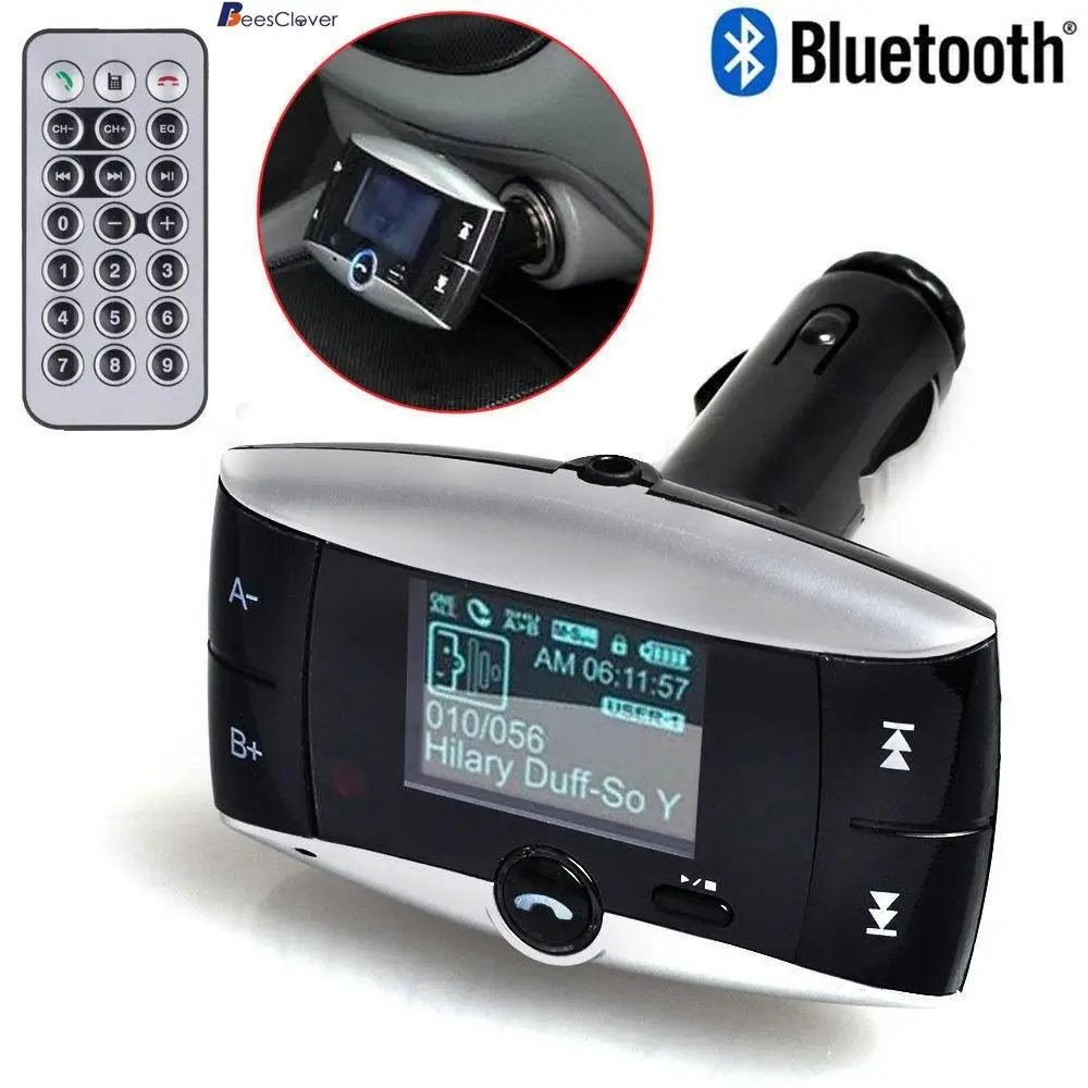 BEESCLOVER Wireless Bluetooth FM Transmitter MP3 Player LCD Remote Handsfree Car Kit noise