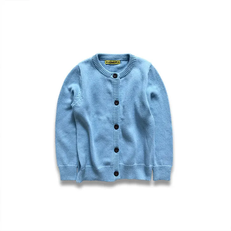 Куртка для детей от 1 до 8 лет Кардиган для мальчиков и девочек, детские вязаные кардиганы, Свитера осенне-Весенняя хлопковая верхняя одежда, свитер одежда для малышей - Цвет: T21A-