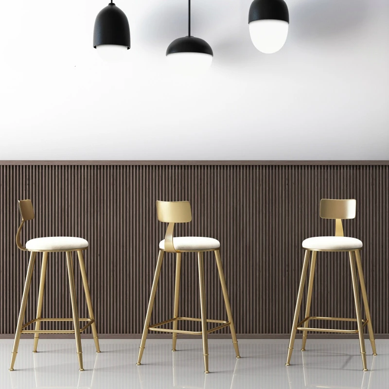 Nordic Style Iron Art Bar Chair Creative Multi-function Commercial High Stool with Backrest and Footrest Safe Coffee Shop Chair Nordic Style Iron Art Bar Chair Creative Multi-function Commercial High Stool with Backrest and Footrest Safe Coffee Shop Chair