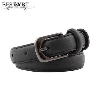 

Best YBT Women belt trend fashion Black Alloy pin buckle belt casual simple Women business affairs dress decoration belt
