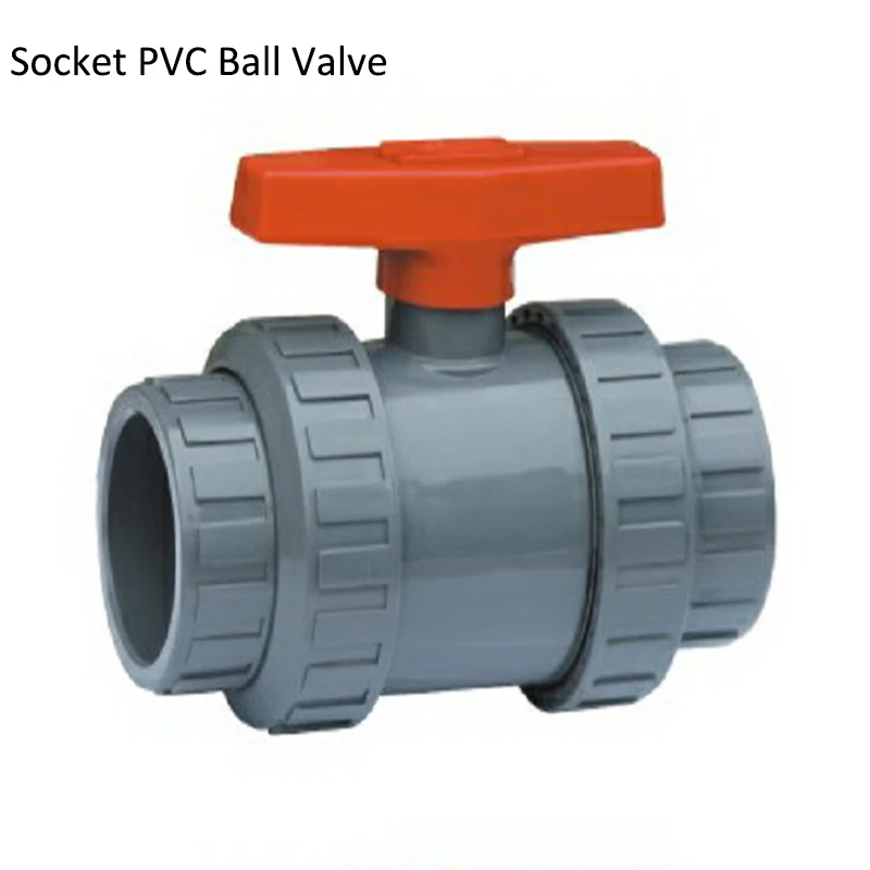 

DN25 Manual Socket CPVC Plastic Ball Valve, Plastic Thread PVC Ball Valve