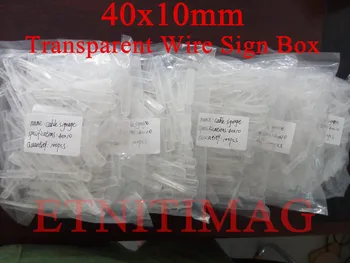 

Free Delivery 4010 40x10mm 40x10 Transparent Clear Waterproof Wire Sign Cable Tie Marker Labeled Tag Box 100 Pcs/Lot Promotion