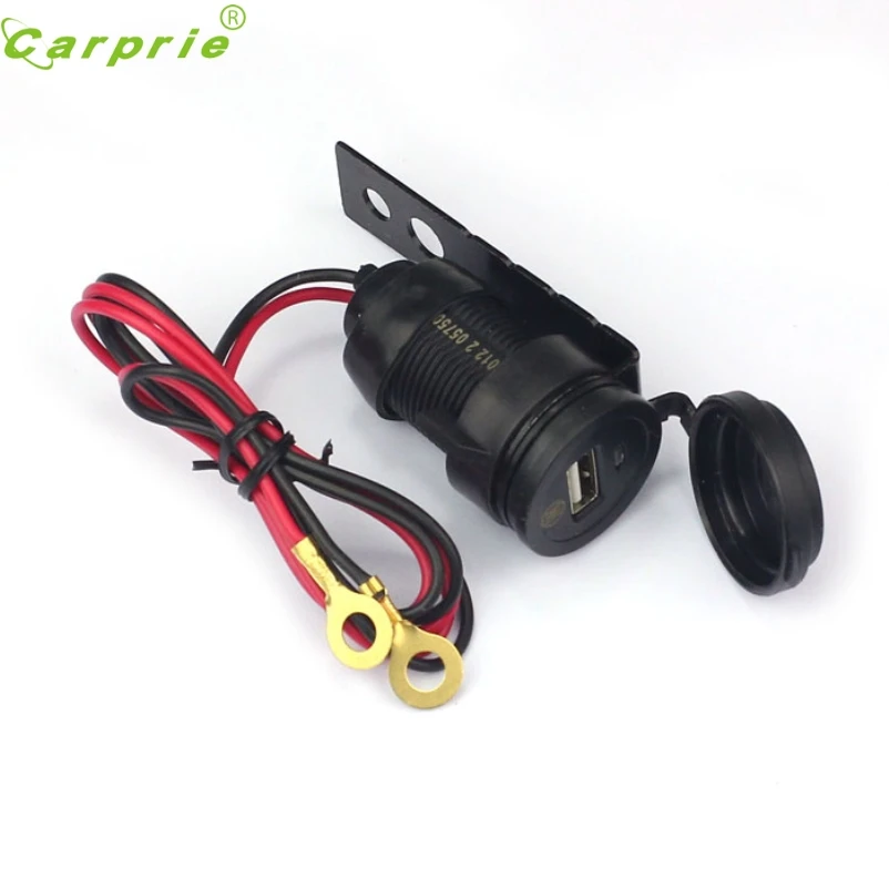 

CARPRIE 12V to 5V Waterproof Motorcycle Mobile Phone USB Charger Power Adapter Jun.6