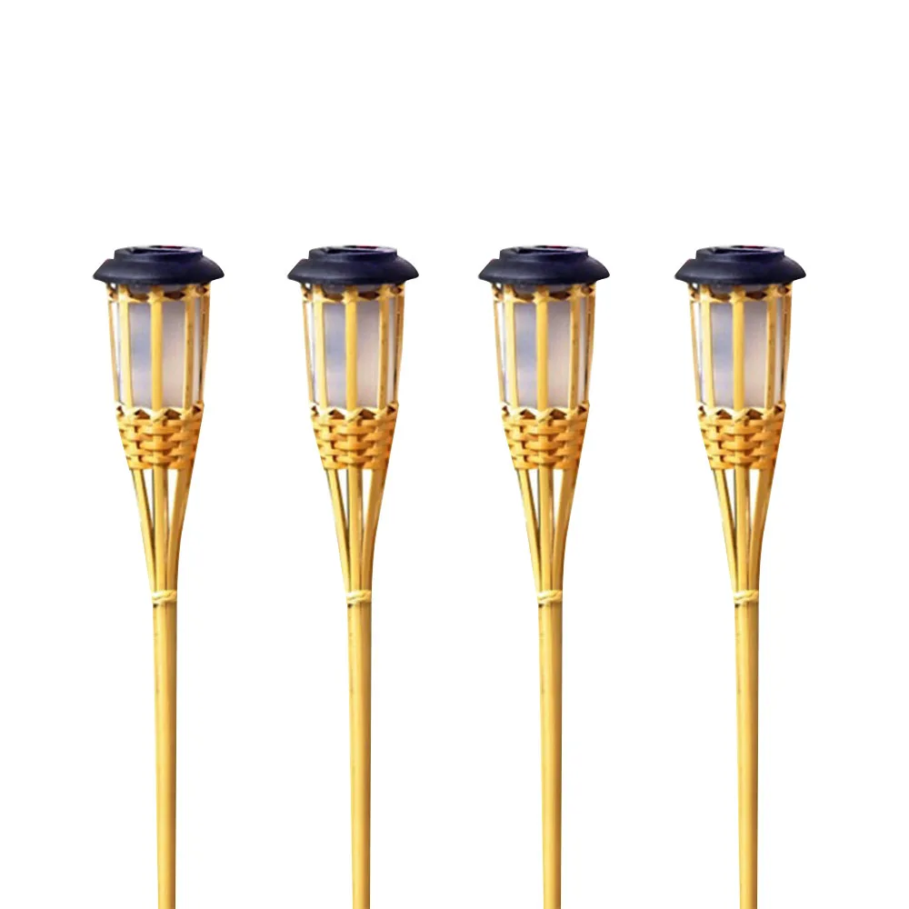 

Bamboo Solar-powered LED Flame Lamp IP65 Waterproof Handmade LED Fire Lights Landscape Lawn Torches Light Garden Decoration