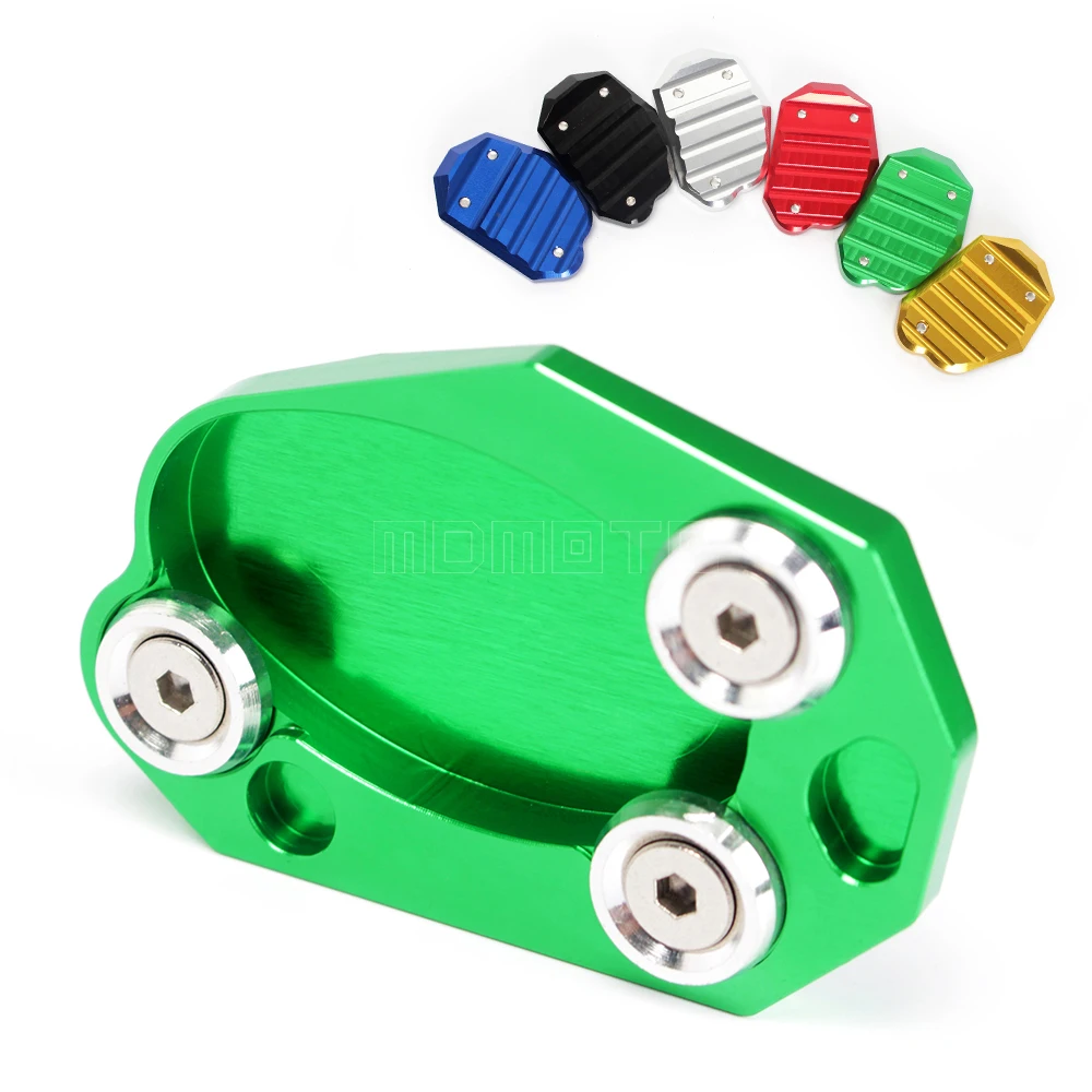 Buy 2017 new Motorcycle Foot Side Stand Enlarger extension kickstand plate pad