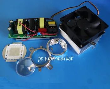 

5pcs 100w UV 395nm led +100W LED driver+ heatsink+ Lens with Reflector Collimator