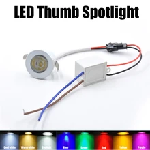 50 шт. ультра-маленький 1 Вт светодиодный COB мини-прожектор AC85-265V счетчик встроенный большой палец свет