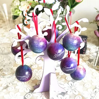 

Ynaayu 5pcs/set Spherical Tinplate Sweet Ball Pink Purple Candy Box Round Boxes High Grade Wedding Candy BoxFor Wedding Party