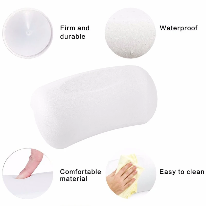 الحمام وسادة حوض الاستحمام وسادة الأبيض والأسود للماء حمام الوسائد مريحة حوض الاستحمام المخده مع الالتصاق