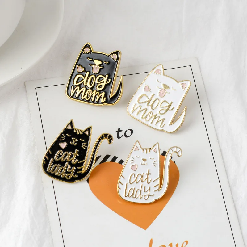 

Cartoon hard enamel pin brooch funny funny creative cat loving animal brooch badge