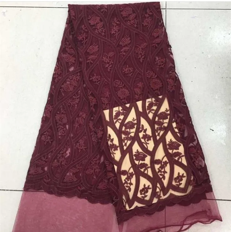 

Wedding embroidery lace fabric new coming design cheap lace fabric african tulle lace fabric for wedding
