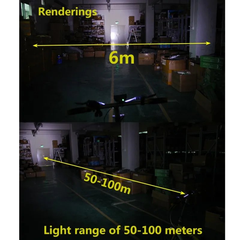 8000 Люмен велосипедный светильник T6 светодиодный велосипедный светильник Передняя велосипедная лампа 4 режима фонарь+ аккумулятор+ зарядное устройство