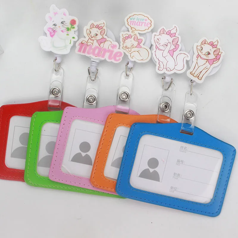 

New Horizontal ID badge reel Smile Face Design Nurse Candy Color design bank credit card holder card holder K141