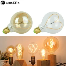 Chiclitсветодиодный светодиодные лампы тип Edison лампочки 220 В 4 Вт ретро декоративные лампочки для коммерческих освещение для знакомства Ресторан Вечерние