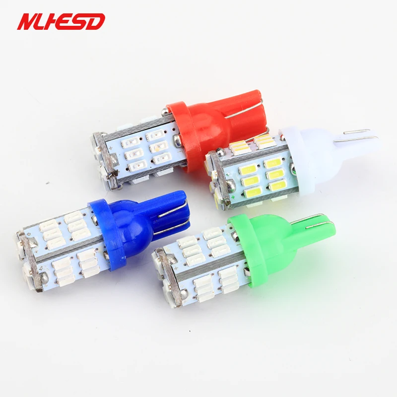 50 шт T10 светодио дный 30smd 3014 SMD шарика автомобиля Авто светодио дный T10 30 светодио дный 194 W5W Клин лампа t10 30SMD белый свет