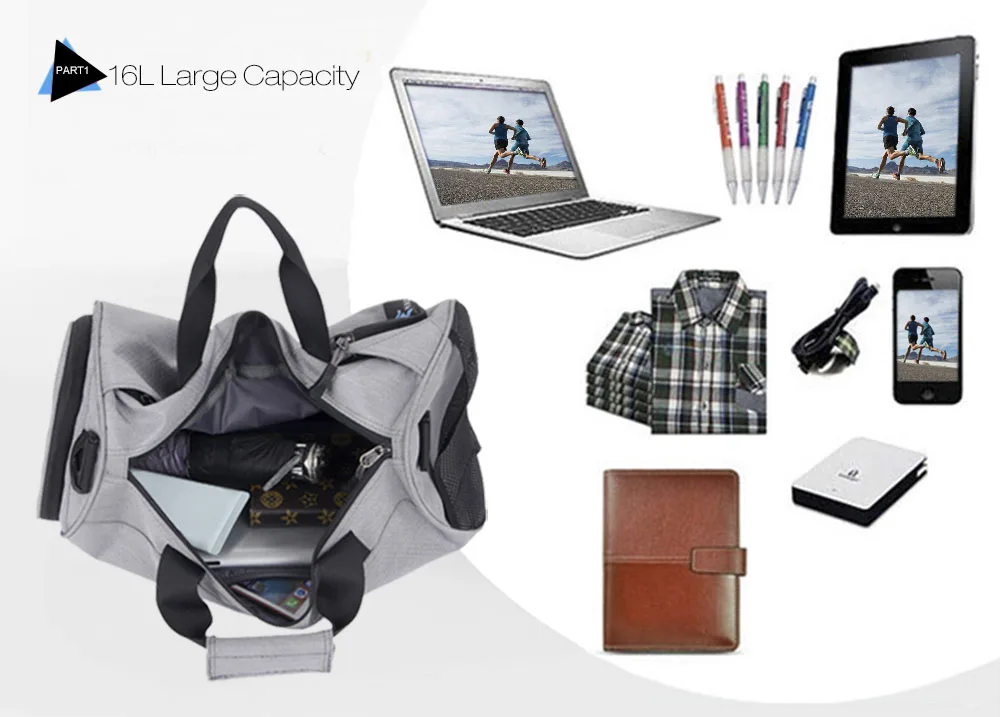 Free Knight 16L Unisex Outdoor Water Resistant Sport Fitness Handbag Travel Tote Bag