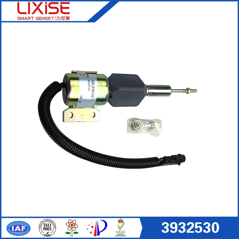 3932530 24v diesel engine fuel shut off solenoid valve in Generator