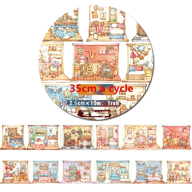 

10m long decoration washi Tape DIY planner Diary scrapbooking masking tape Escolar