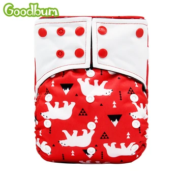 

Goodbum 1PC Reusable Bamboo Charcoal Cloth Diaper Waterproof One Size Pocket Nappy Adjustable Nappy Wholesale Washable 3-15 kg