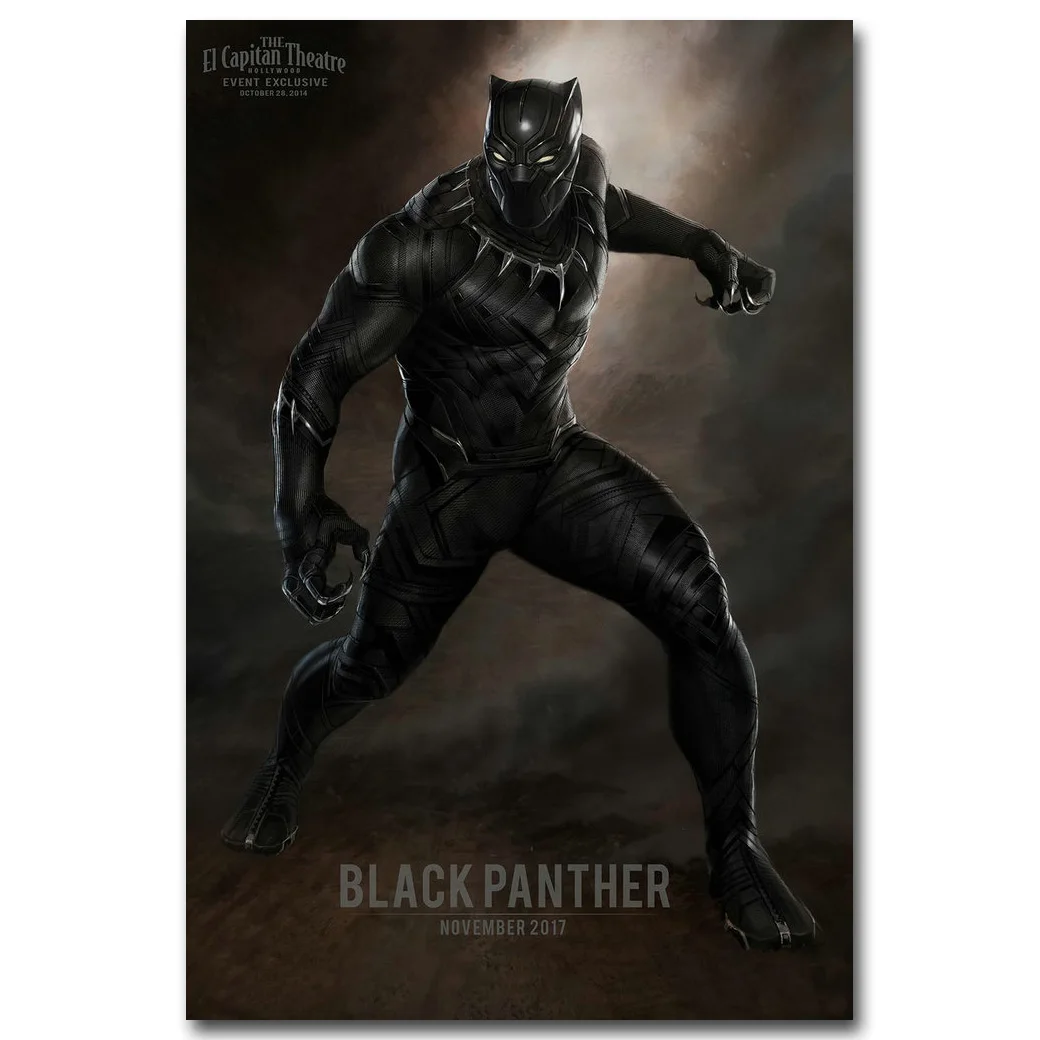 Black Panther Hot Movie Art Silk Canvas Poster 13x20 24x36 inch