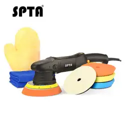 SPTA 6 дюймов принудительное вращение полировщик двойного действия, средство для полировки Da автомобиля полировщик и полировальные колодки