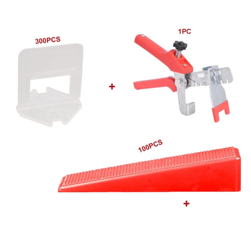 Система выравнивания плитки удобный комплект 2 мм 3/32 дюйма 401 шт. керамические настенные зажимы для выравнивания пола 300 шт.+ клинья 100 шт.+ плоскогубцы 1 шт. Tusrai