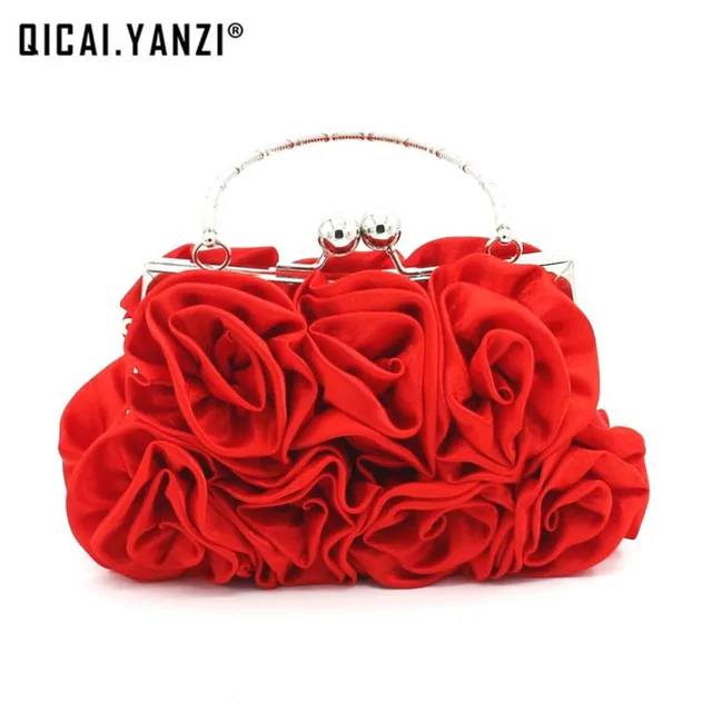 2017 Evening Bag Roses Flower Bride Purse Party Handbag Women 2017 Evening Bag Roses Flower Bride Purse Party Handbag Women Prom Wedding Day Clutch Bags