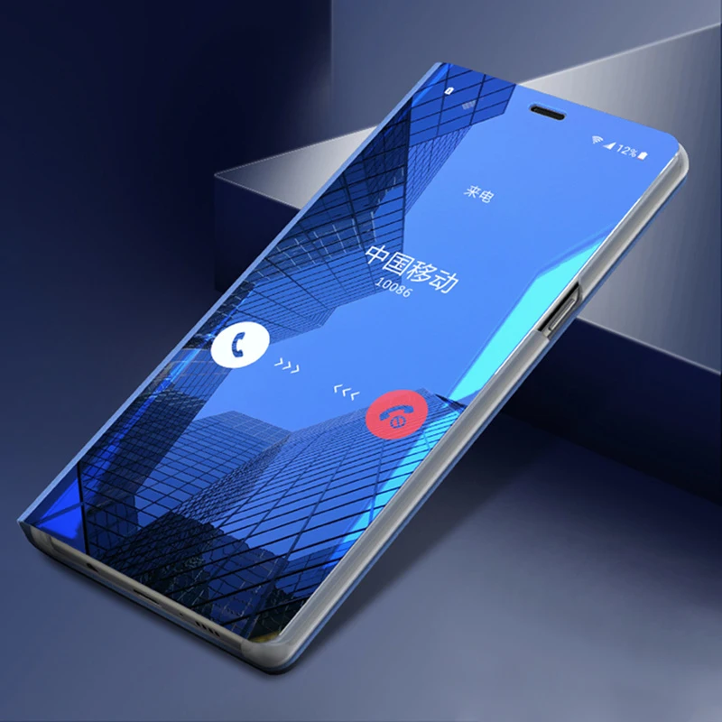 Luxury Mirror Effect Phone Case for Samsung Galaxy Note9 S9 Plus Full Body Protection Smart View
