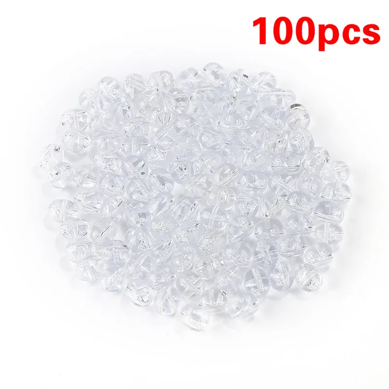 

Portable 100PCS/set Transparent T Type Cross Plastic Pierced Turn Cross Bead Fishing Plumb Fishing Accessory Sea Fishing Tool