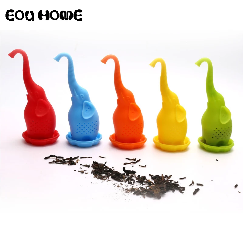 

Useful Cartoon Elephant Tea Infusers Teapot Filter Silicone Tea Leaves Strainer for Tea & Coffee Drinkware Kitchen Accessories