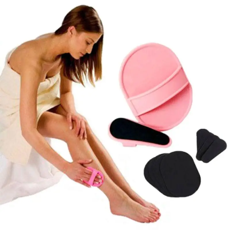 1Set Pro Smooth Legs Pads Face Hair Removal Remover Exfoliator Useful