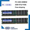 KEMBONA best price Desktop ddr1 400Mhz 2GB(kit of 2x1gb ddr1)PC-3200 KBA400X64C3A/1G ram low density for All Motherboard Desktop ► Photo 2/5