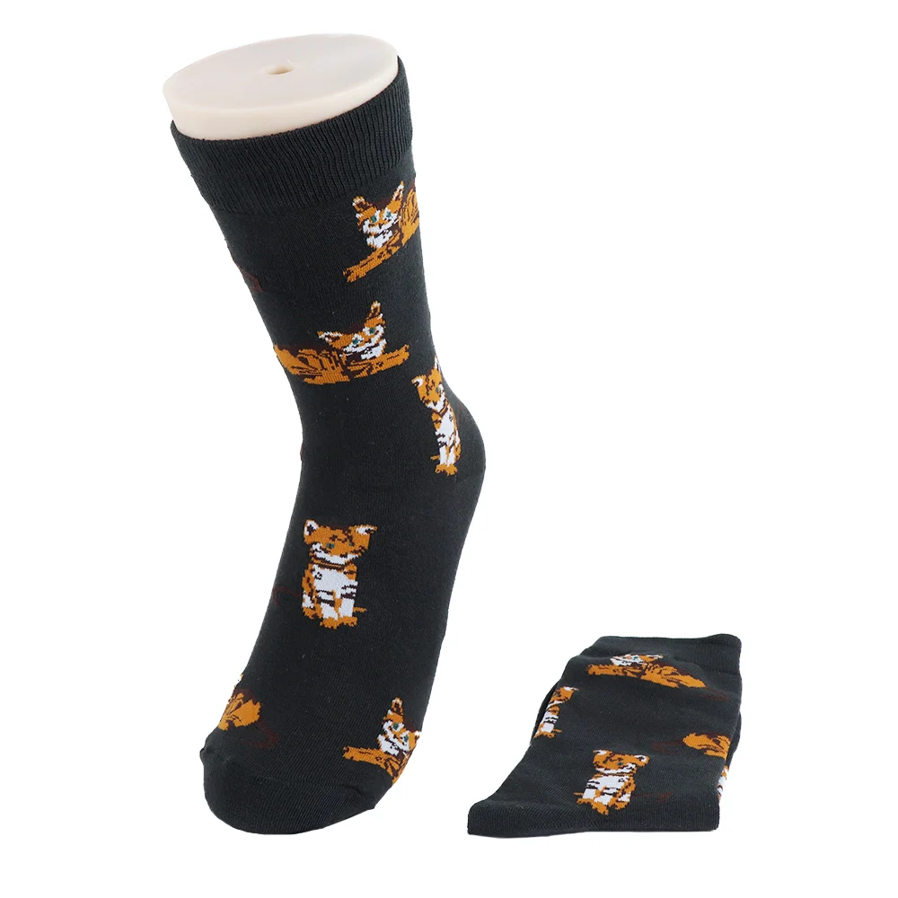 

1Pair Lovely Women Cat Animal Pattern Cotton Socks Lady Casual Dark Grey Dark Green Beige Color Sock Comfortable Short Sock