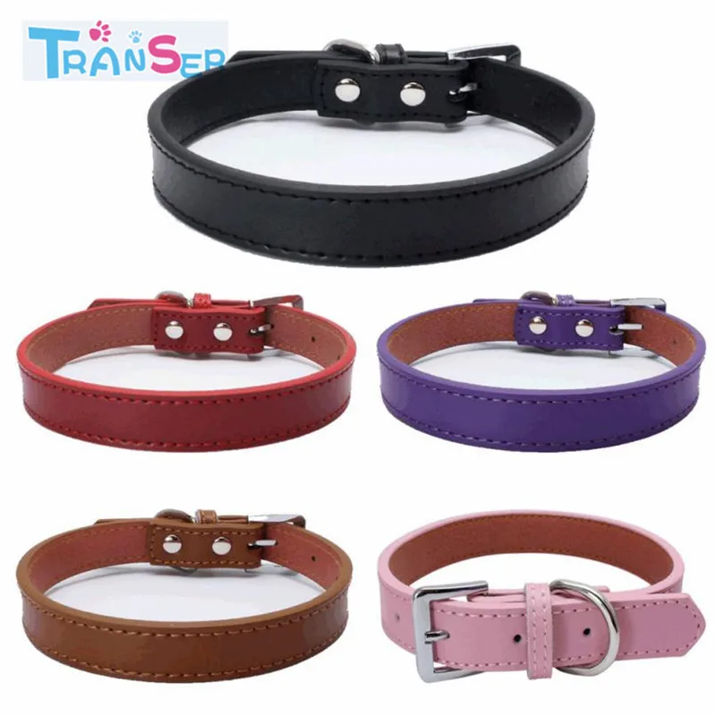 

Transer dog collar leather quick release for small dogs Exquisite Adjustable Buckle Dog Puppy Pet Collar leash 18Jan15
