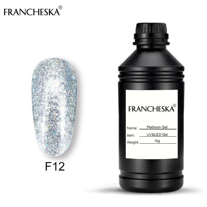 Гель-лак для ногтей 1 кг bing glitter platinum gel lakiery hybrydowe oje gellak semipermanente soak off unha стойкий Гель-лак - Цвет: 1kg platinum gel F12