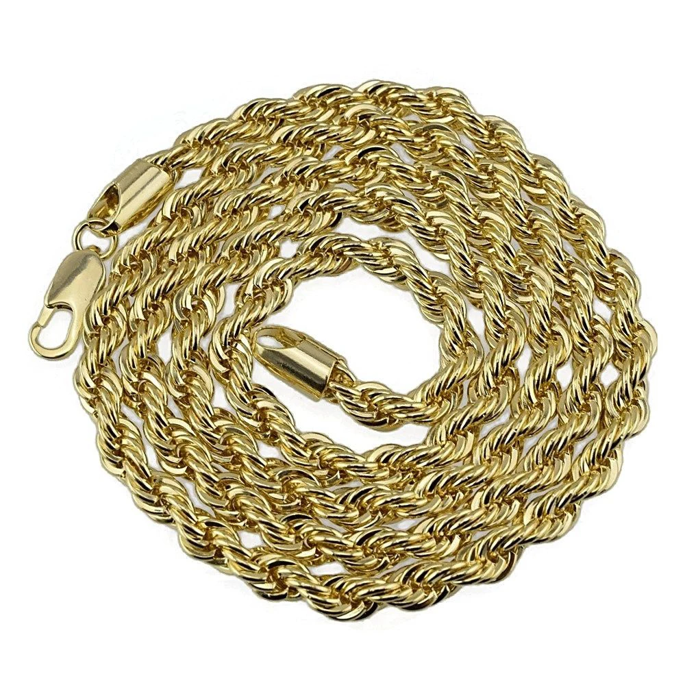 

30"Men Stainless Steel Gold / Silver Plated 5mm Rope Chain Necklace