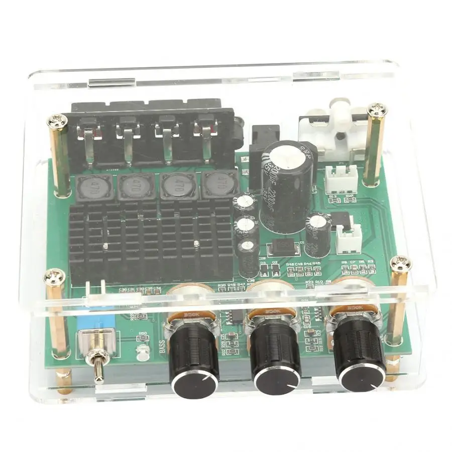 AC12 17V/DC 12 24V AMP модуль 80W * 2 двухканальная плата цифрового усилителя звука|Детали и