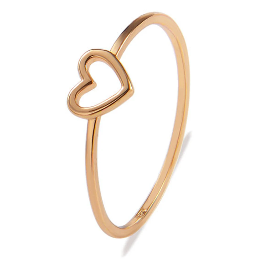 

2018 Fashion Hollow Love Shape Charm Ring Best Gifts For Women Wedding