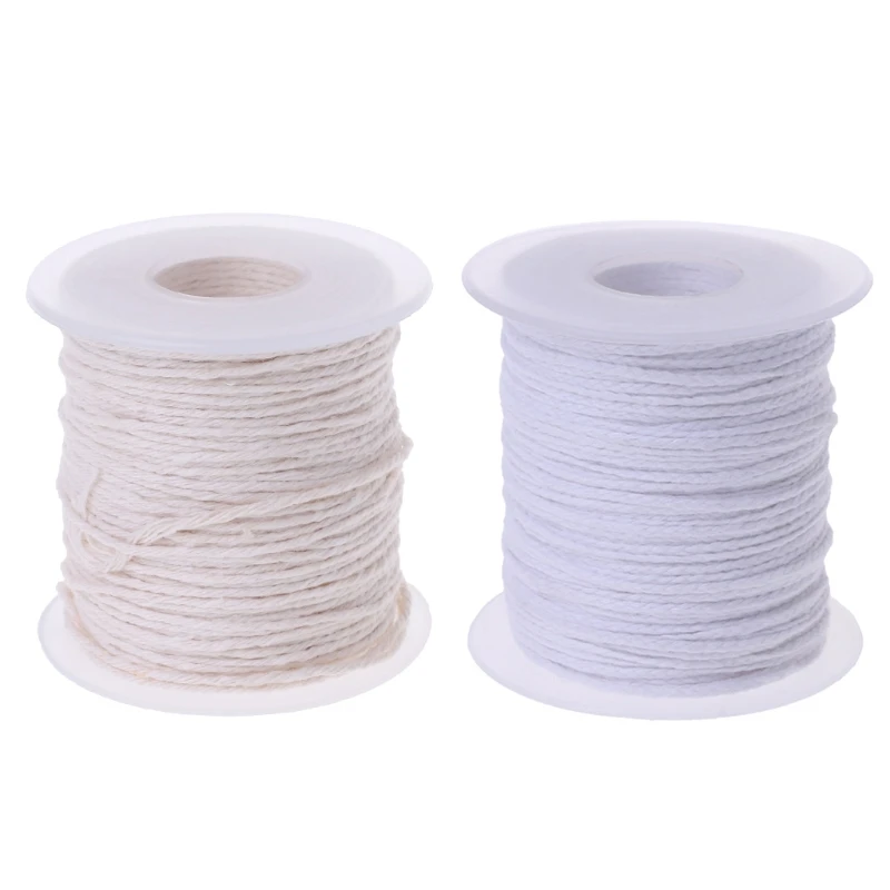 

61m Cotton Braid Candle Wick Core Spool Non-smoke DIY Oil Lamps Candles Supplies