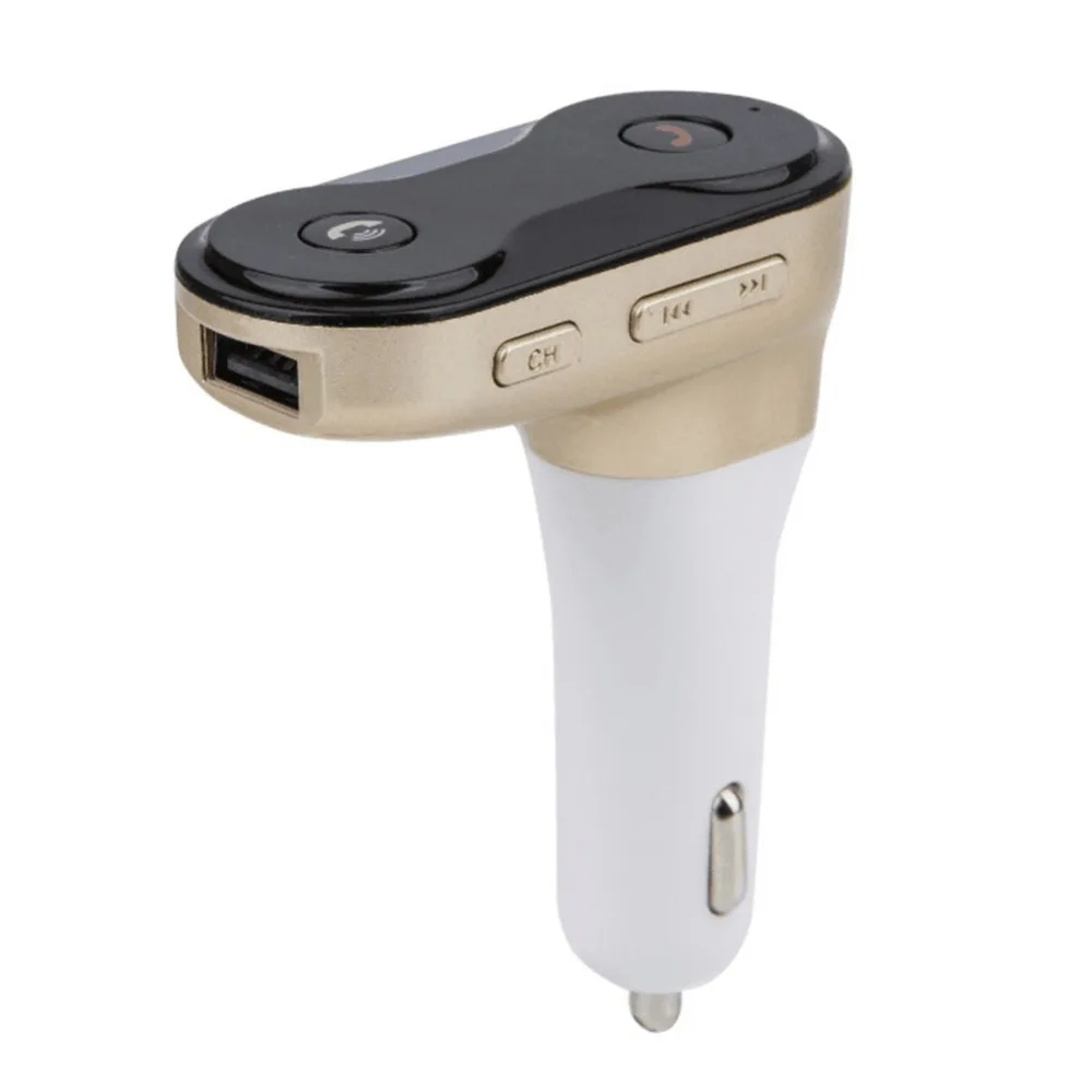 Car Kit Hands Free Bluetooth FM Transmitter Modulator 5v/2.1A Car Charger AUX Hands Free Music Mini MP3 Player Cigarette Lighter