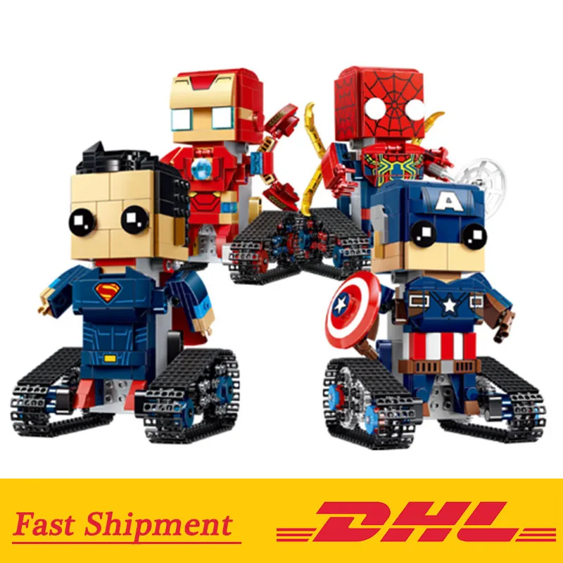 

Remote Control Movable Super Hero Spiderman Robot Building Blocks Bricks Set Compatible with Legoings for Kids Christmas Gifts