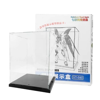 

Children Like Clear Acrylic Display Box With Colorful Light Dustproof Action Figure ShowcaseRamadan Festival Gift