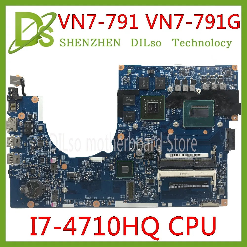 Sale KEFU 14203-1M motherboard for Acer Aspire VN7-791 VN7-791G mianboard i7-4710HQ original tested work 2