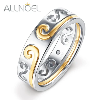 

ALLNOEL Silver 925 Jewelry Stackable Rings for Women 2PCS Removable Sterling Ring Valentine's Day Gift Best Discount